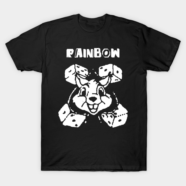 rainbow rabbit dice T-Shirt by doggo babushka